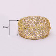 Load image into Gallery viewer, 20 CTW Diamond Polki Openable Bangle Bracelet

