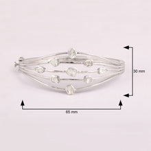 Load image into Gallery viewer, 2.00 CTW Diamond Polki Multi Band Bangle Bracelet
