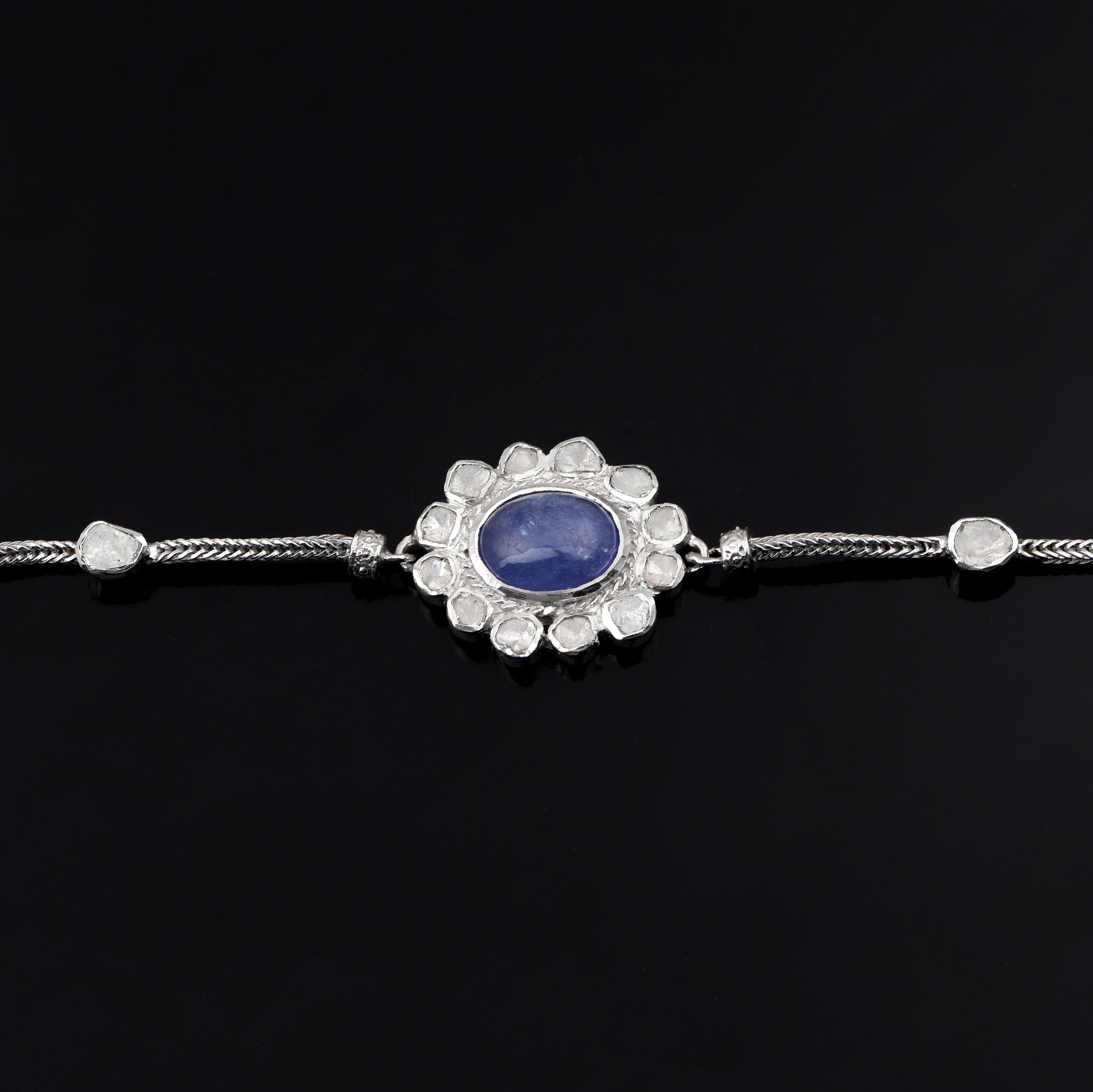 2 CTW Diamond Polki Tanzanite Bracelet