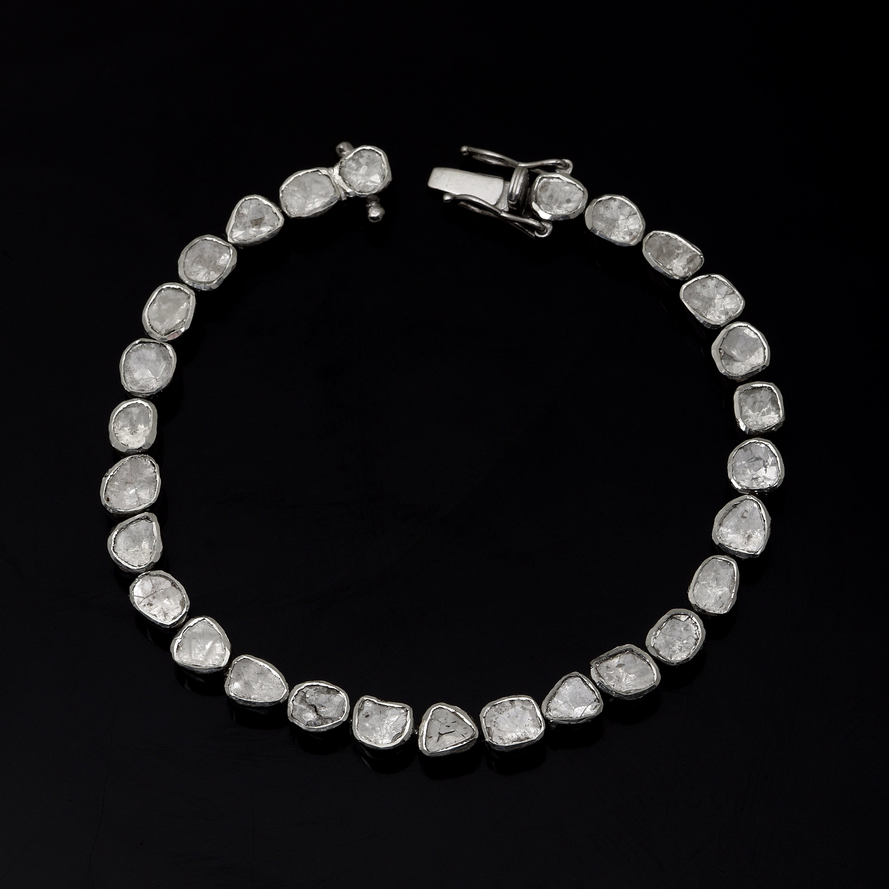4.00 CTW Diamond Polki Eternity Bracelet
