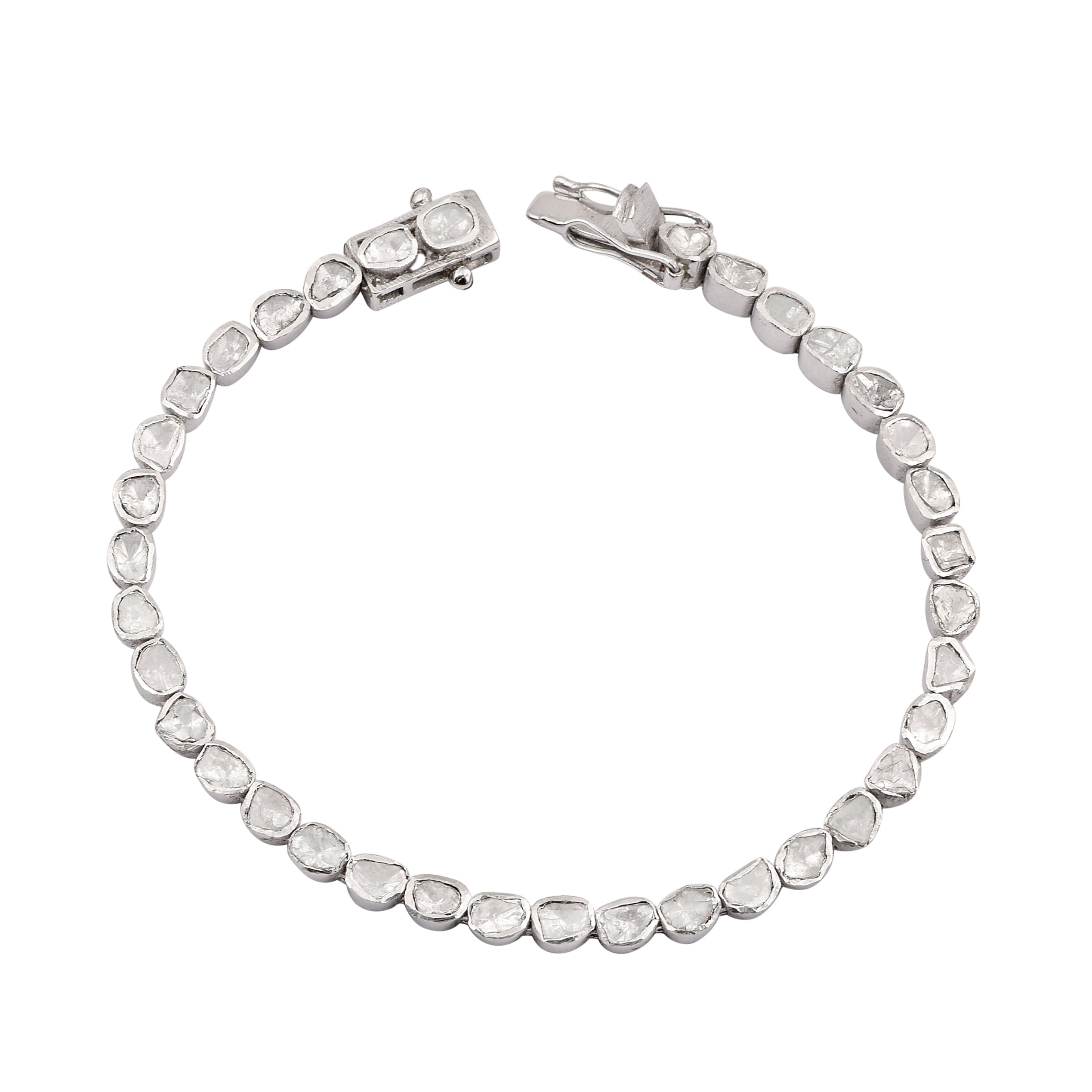 1.00 CTW Diamond Polki Eternity Bracelet