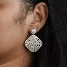 Load image into Gallery viewer, 6.70 CTW Diamond Polki Square Dangle Earrings

