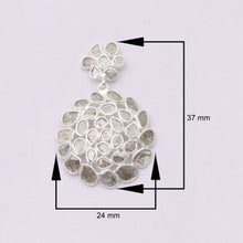 Load image into Gallery viewer, 4 CTW Diamond Polki Pear Dangle Earrings
