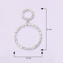Load image into Gallery viewer, 4.00 CTW Natural Polki Diamond Handmade Double Disk Earring
