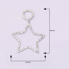 Load image into Gallery viewer, 3.60 CTW Diamond Polki Star Earrings
