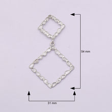 Load image into Gallery viewer, 2.85 CTW Diamond Polki Square Dangle Earrings
