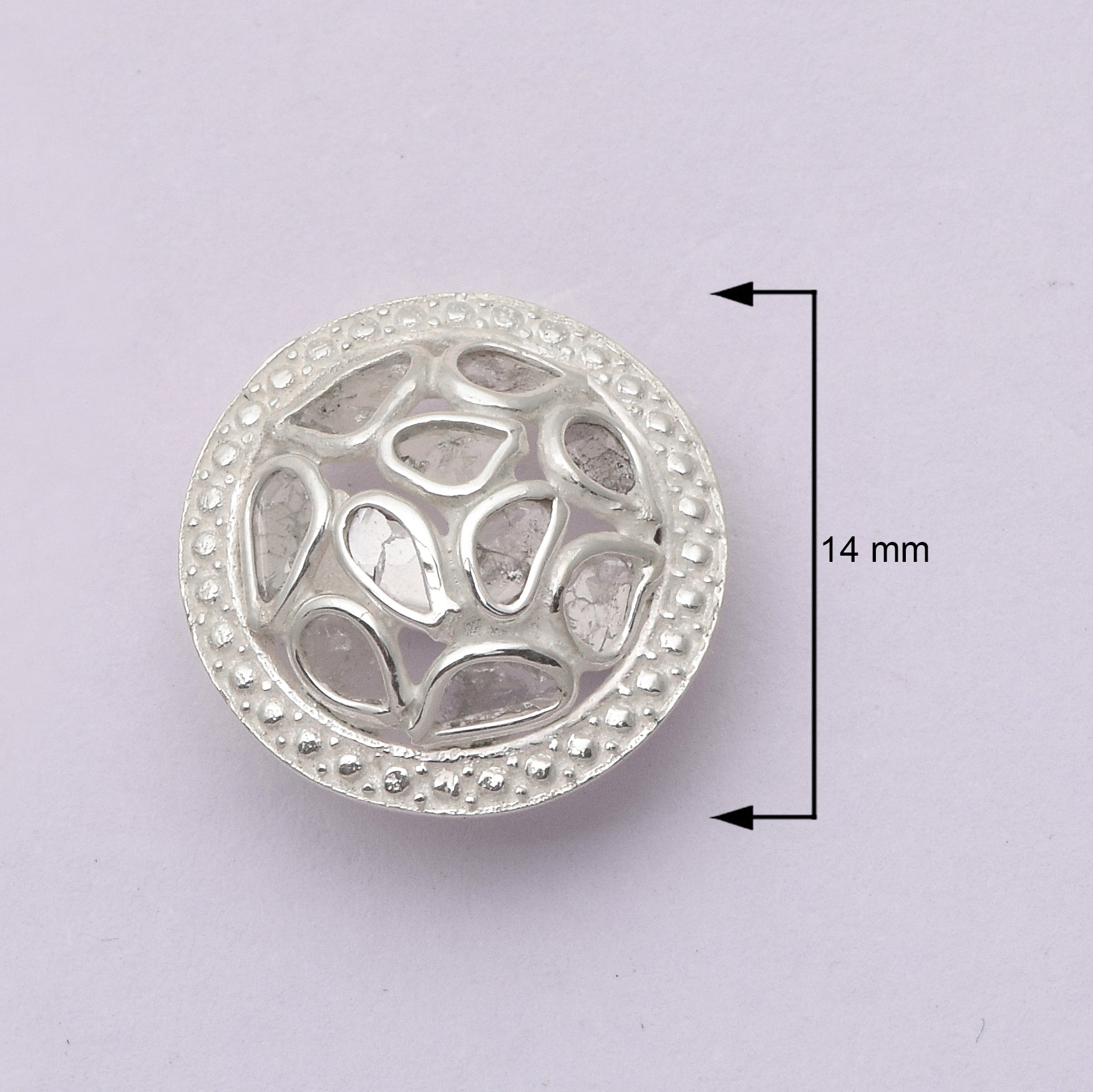 0.70 CTW Diamond Polki Round Studs