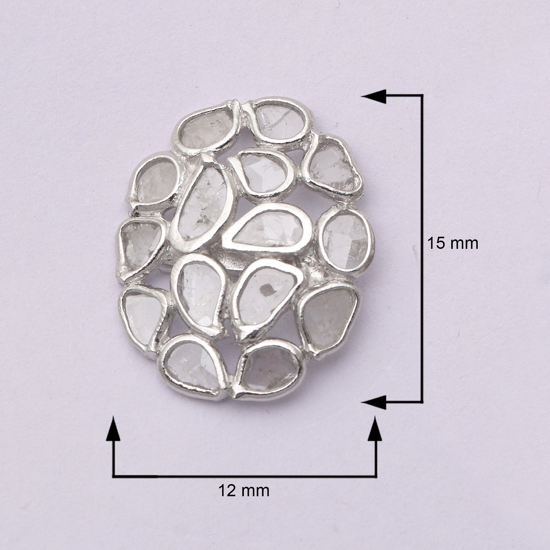 1.50 CTW Diamond Polki Floral Studs