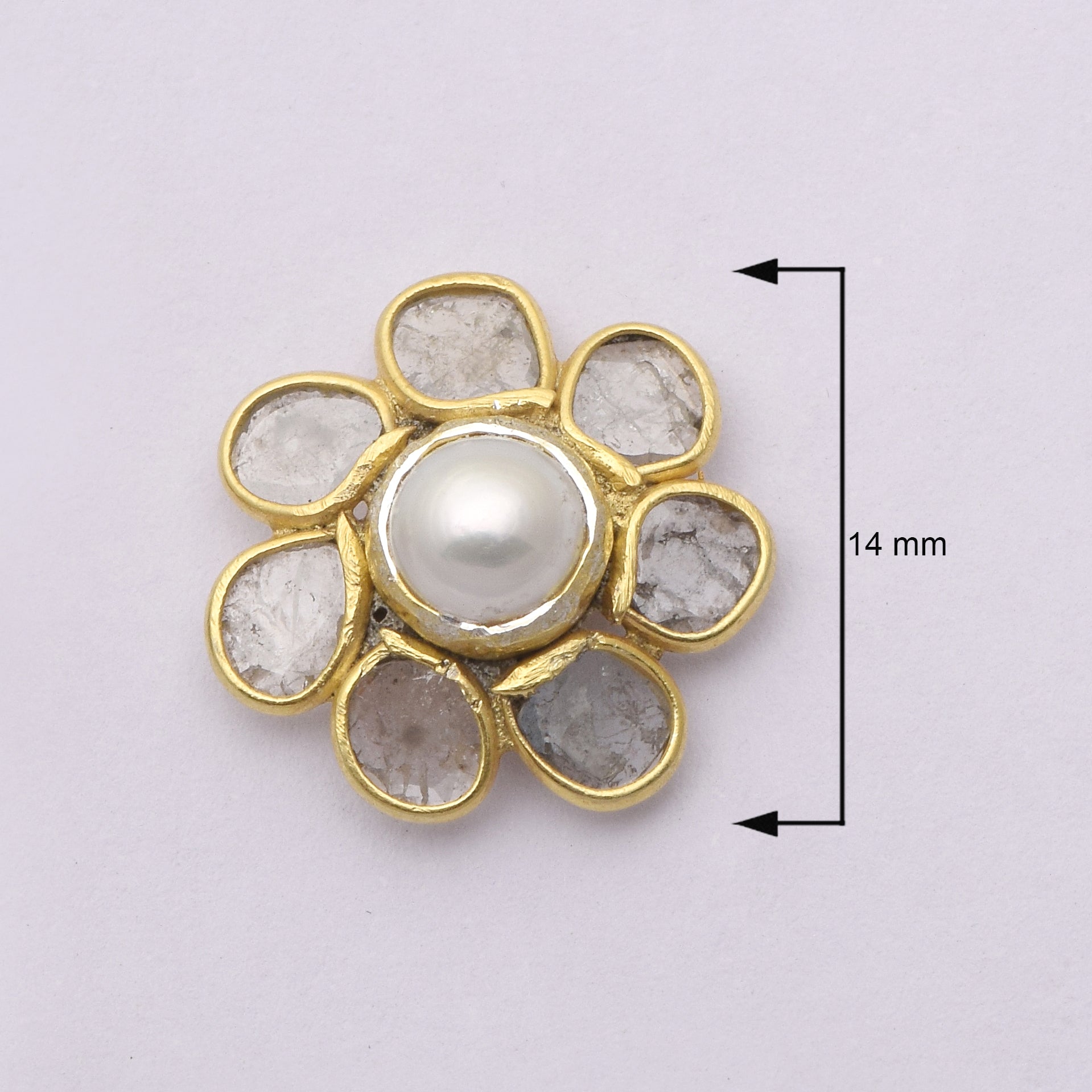 1.60 CTW Diamond Polki Pearl Studs