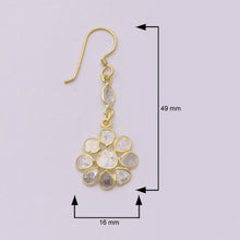Load image into Gallery viewer, 2.50 CTW Diamond Polki Floral Dangle Earrings

