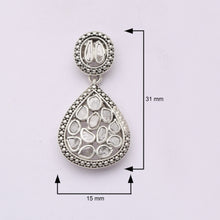 Load image into Gallery viewer, 0.80 CTW Diamond Polki Pear Dangle Earrings
