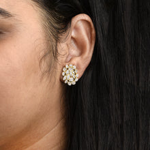 Load image into Gallery viewer, 2 CTW Diamond Polki Cluster Studs
