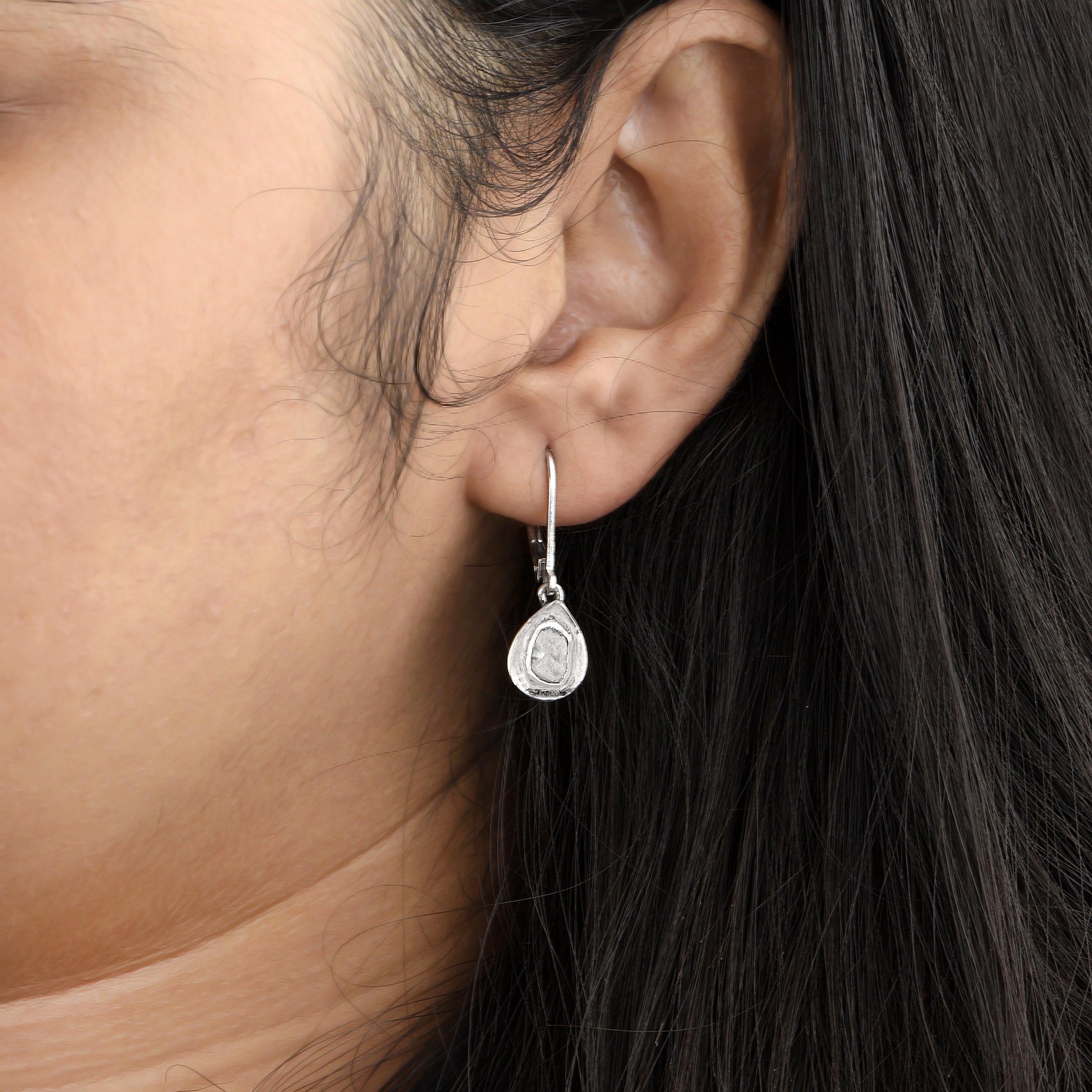 0.50 CTW Diamond Polki Dangles Earrings