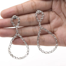 Load image into Gallery viewer, 4 CTW Diamond Polki Pear Shaped Dangle Earrings
