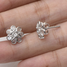 Load image into Gallery viewer, 0.80 CTW Diamond Polki Floral Studs
