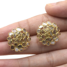 Load image into Gallery viewer, 2.20 CTW Diamond Polki Floral Studs
