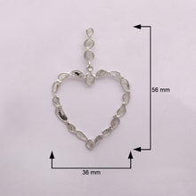 Load image into Gallery viewer, 3.00 CTW Uncut Polki Diamond Love Heart Earrings
