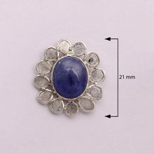 Load image into Gallery viewer, 2.50 CTW Diamond Polki Tanzanite Stud Earrings
