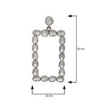 Load image into Gallery viewer, 4.00 CTW Diamond Polki Rectangular Dangle Earrings
