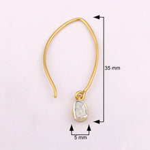 Load image into Gallery viewer, 0.35 CTW Diamond Polki Dangle Earrings
