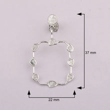 Load image into Gallery viewer, 1 CTW Diamond Polki Square Dangle Earrings

