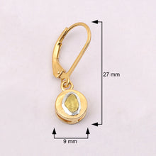 Load image into Gallery viewer, 0.50 CTW Yellow Diamond Polki Dangles Earrings
