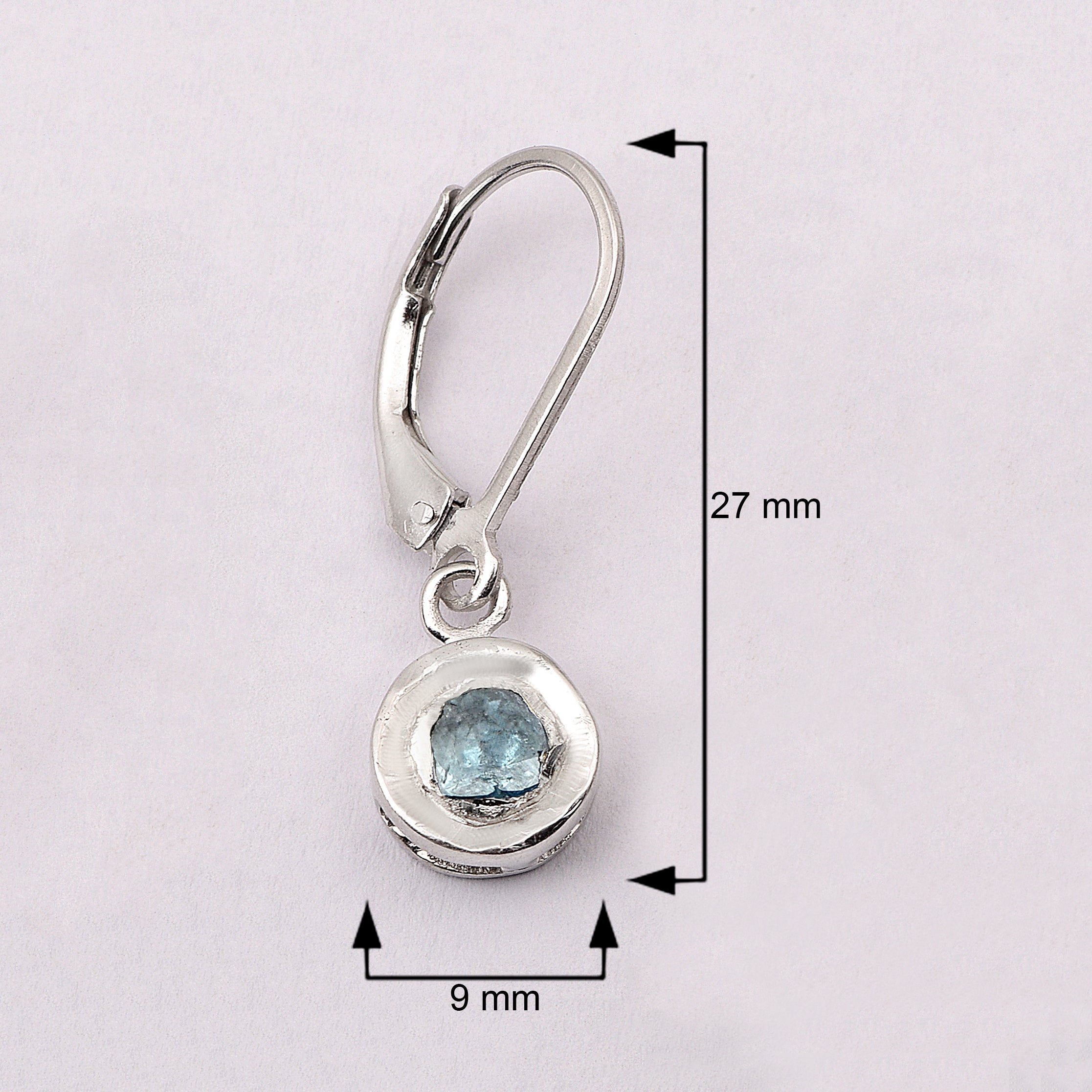 0.50 CTW Blue Diamond Polki Dangles Earrings