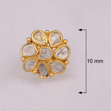 Load image into Gallery viewer, 1 CTW Diamond Polki Tinny Floral Studs
