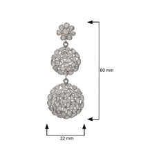 Load image into Gallery viewer, 4.25 CTW Diamond Polki Geometric Dangle Earrings
