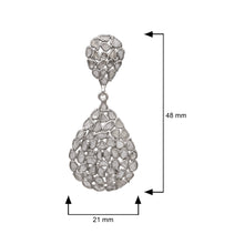 Load image into Gallery viewer, 4 CTW Diamond Polki Pear Shape Dangles
