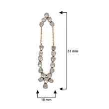 Load image into Gallery viewer, 6 CTW Diamond Polki Long Dangle Chain Earrings
