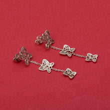 Load image into Gallery viewer, 2 CTW Diamond Polki Long Dangle Earrings
