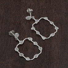 Load image into Gallery viewer, 1 CTW Diamond Polki Square Dangle Earrings
