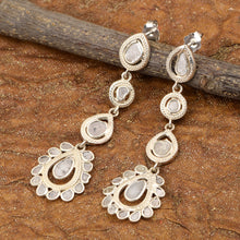 Load image into Gallery viewer, 2.70 CTW Diamond Polki Long Dangle Earrings
