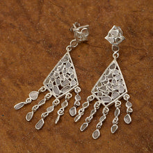 Load image into Gallery viewer, 3.00 CTW Slice Polki Diamond Long Dangle Earrings
