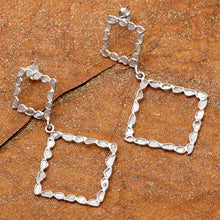 Load image into Gallery viewer, 2.85 CTW Diamond Polki Square Dangle Earrings
