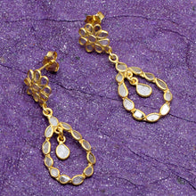 Load image into Gallery viewer, 2.70 CTW Diamond Polki Dangle Earrings
