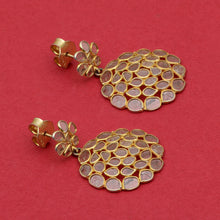 Load image into Gallery viewer, 4 CTW Diamond Polki Round Earrings
