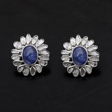 Load image into Gallery viewer, 2.50 CTW Diamond Polki Tanzanite Studs
