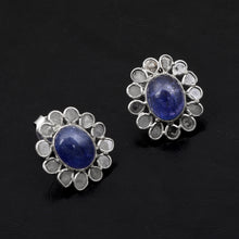 Load image into Gallery viewer, 2.50 CTW Diamond Polki Tanzanite Stud Earrings
