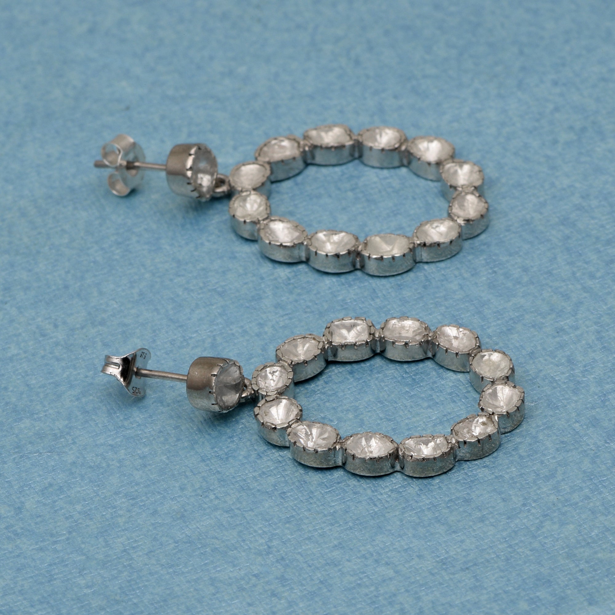 2.60 CTW Diamond Polki Oval Dangle Earrings