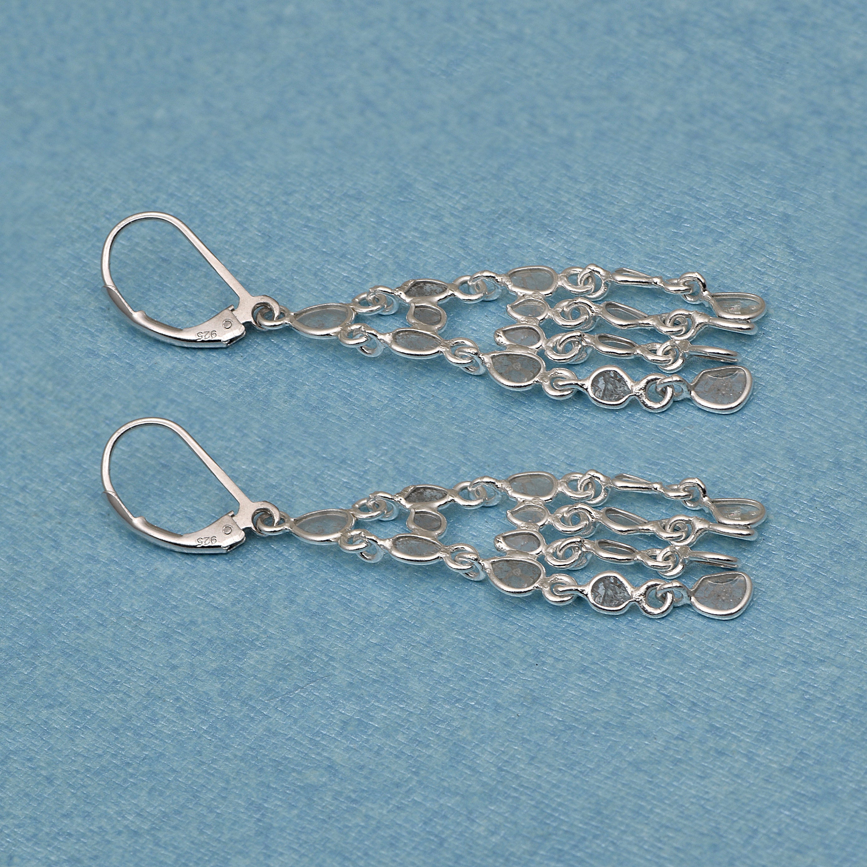1.28 CTW Diamond Polki Dangle Earrings