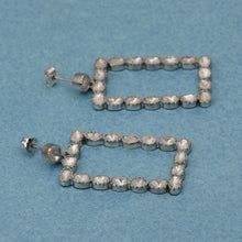 Load image into Gallery viewer, 4.00 CTW Diamond Polki Rectangular Dangle Earrings
