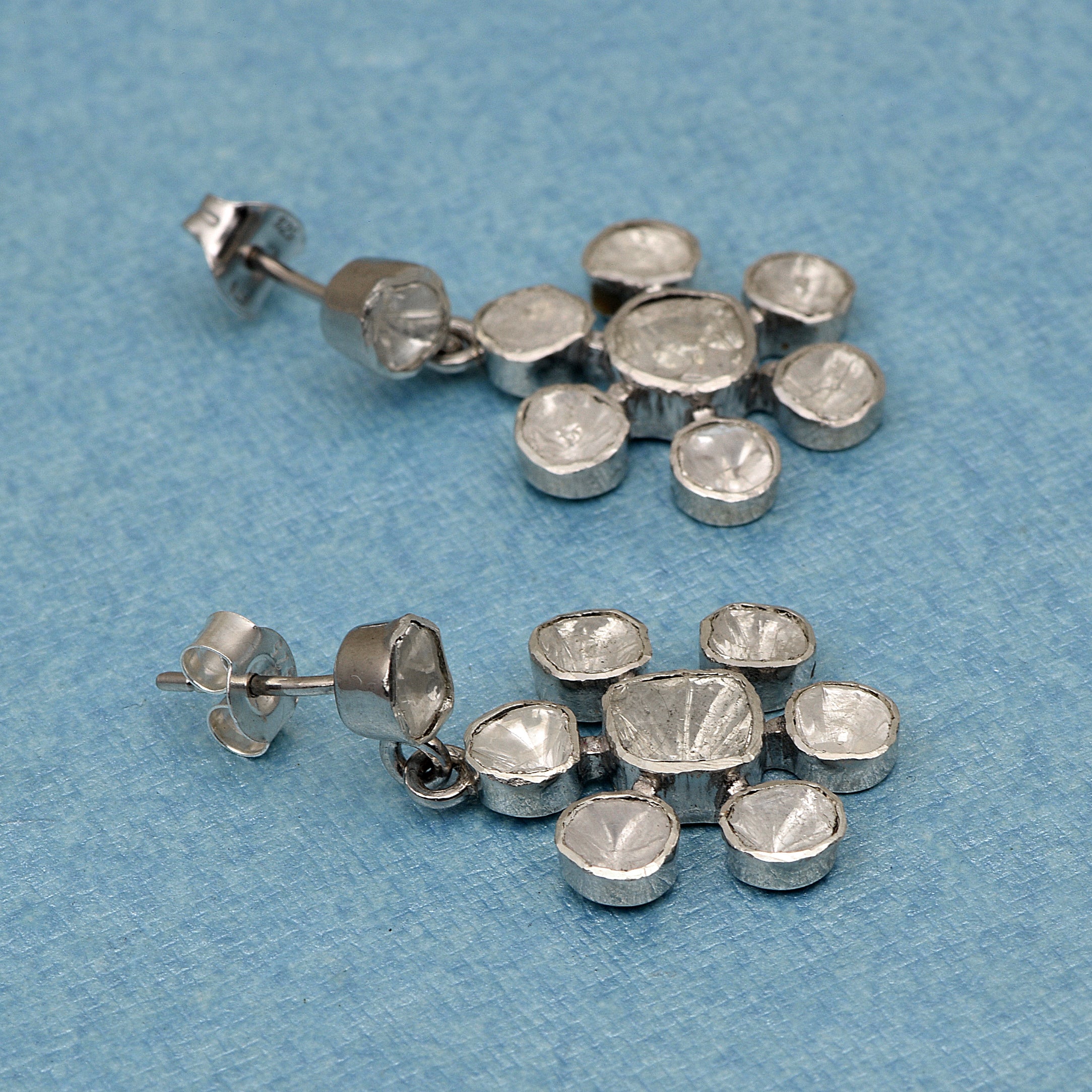 1.92 CTW Diamond Polki Dangle Earrings