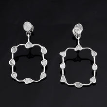 Load image into Gallery viewer, 1 CTW Diamond Polki Square Dangle Earrings
