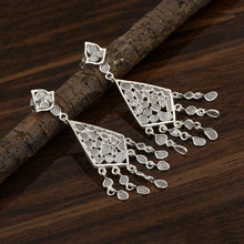 Load image into Gallery viewer, 3.00 CTW Slice Polki Diamond Long Dangle Earrings

