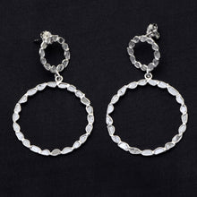 Load image into Gallery viewer, 4.00 CTW Natural Polki Diamond Handmade Double Disk Earring
