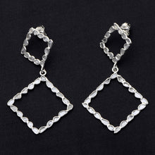 Load image into Gallery viewer, 2.85 CTW Diamond Polki Square Dangle Earrings
