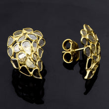 Load image into Gallery viewer, 2.10 CTW Diamond Polki Winged Studs
