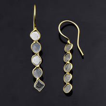 Load image into Gallery viewer, 2 CTW Diamond Polki Long Dangle Earrings
